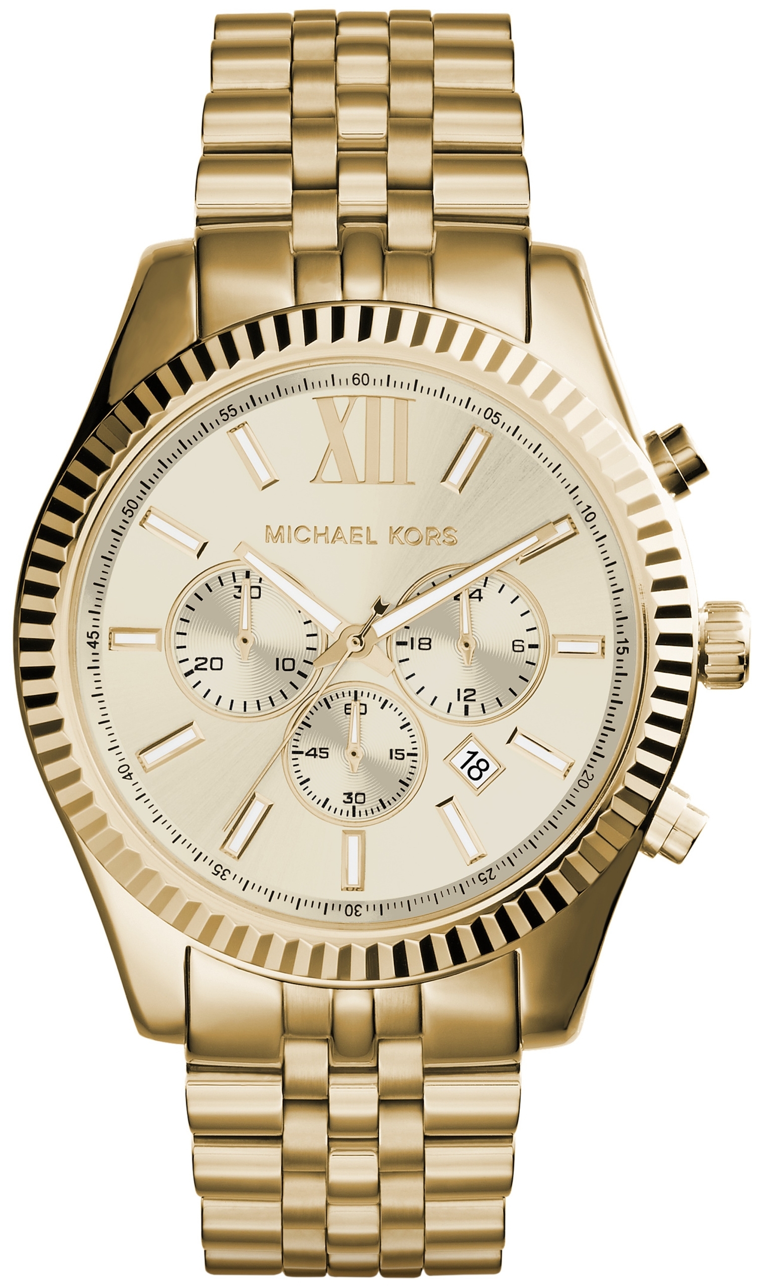 Michael Kors Herrklocka MK8281 Lexington Guldtonad/Gulguldtonat stål - Michael Kors