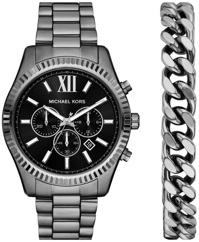 Michael Kors Herrklocka MK9217SET Lexington Svart/Stål Ø44 mm - Michael Kors