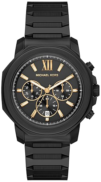 Michael Kors Herrklocka MK9252 Prescott Svart/St&aring;l &Oslash;44 mm