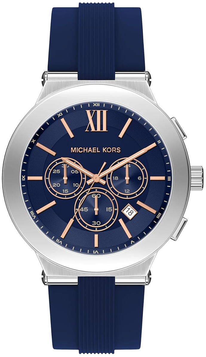 Michael Kors Herrklocka MK9254 Billie Bl&aring;/Gummi &Oslash;46 mm