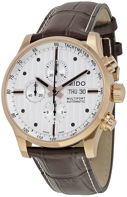 Mido Herrklocka M005.614.36.031.00 Multifort Silverfärgad/Läder - Mido