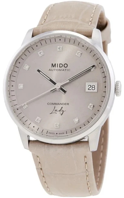 Mido Damklocka M021.207.16.296.00 Commander Beige/L&auml;der &Oslash;35 mm