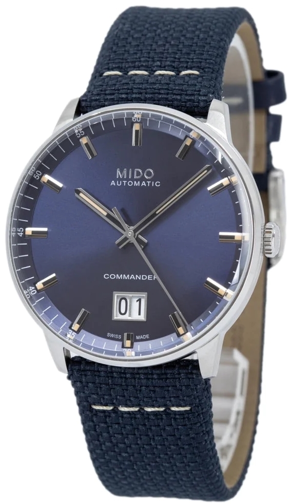 Mido Herrklocka M021.626.17.041.00 Commander Blå/Läder Ø42 mm - Mido