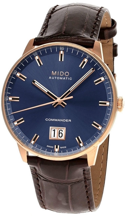 Mido Herrklocka M021.626.36.041.00 Commander Blå/Läder Ø42 mm - Mido