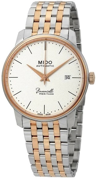 Mido Herrklocka M027.407.22.010.00 Baroncelli Vit/Roséguldstonat - Mido