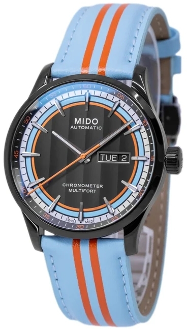 Mido Herrklocka M038.431.36.051.00 Multifort Svart/L&auml;der &Oslash;42 mm