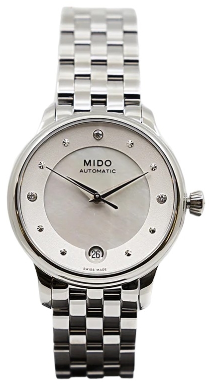 Mido Damklocka M039.207.11.106.00 Baroncelli Silverfärgad/Stål Ø33 - Mido