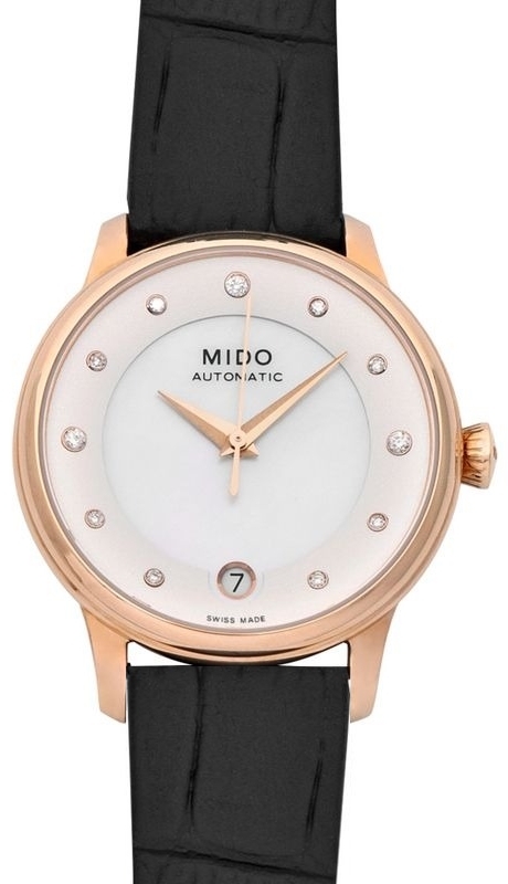 Mido Damklocka M039.207.36.106.00 Baroncelli Silverfärgad/Läder - Mido