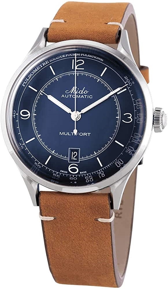 Mido Herrklocka M040.407.16.040.00 Multifort Blå/Läder Ø40 mm - Mido