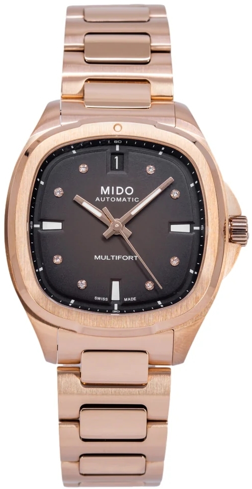 Mido Damklocka M049.307.33.296.00 Multifort Brun/Roséguldstonat stål - Mido