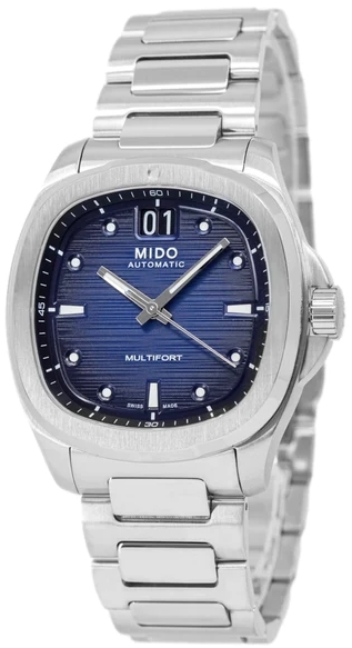 Mido Herrklocka M049.526.11.041.00 Multifort TV Big Date Blå/Stål - Mido