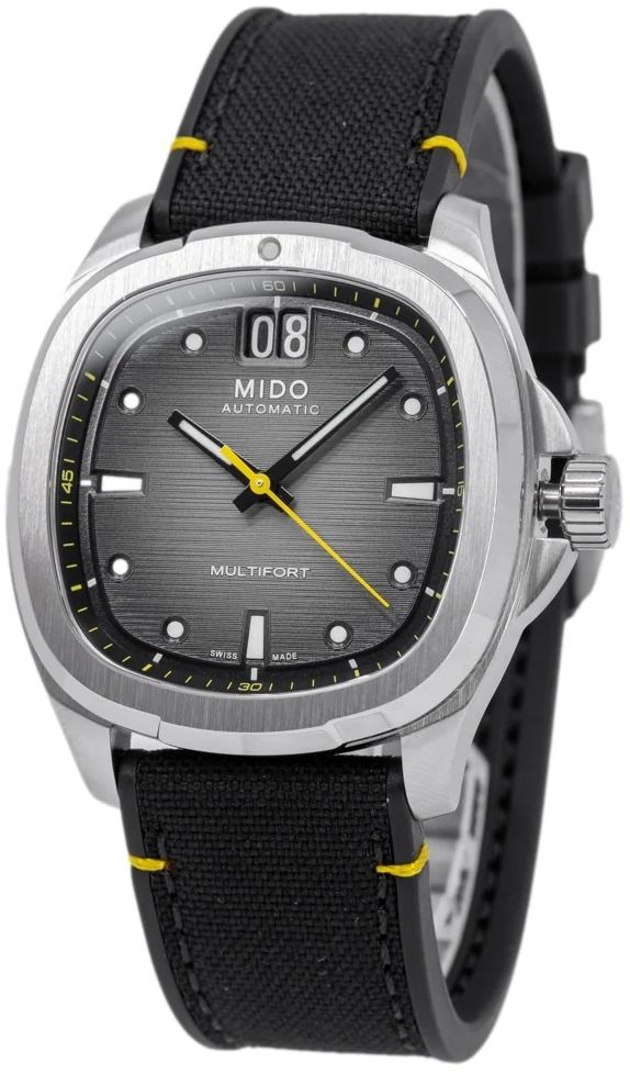 Mido Herrklocka M049.526.17.081.01 Multifort TV Big Date Grå/Textil - Mido