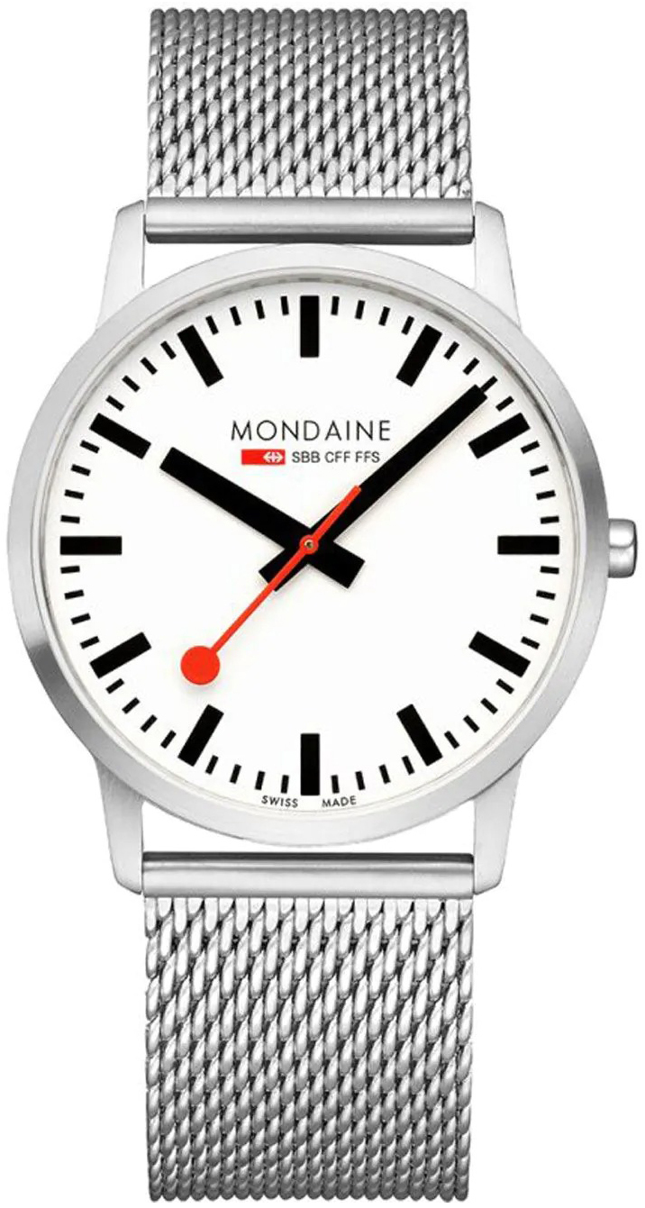 Mondaine Herrklocka A638.30350.16SBZ Simply Elegant Vit/St&aring;l &Oslash;40 mm