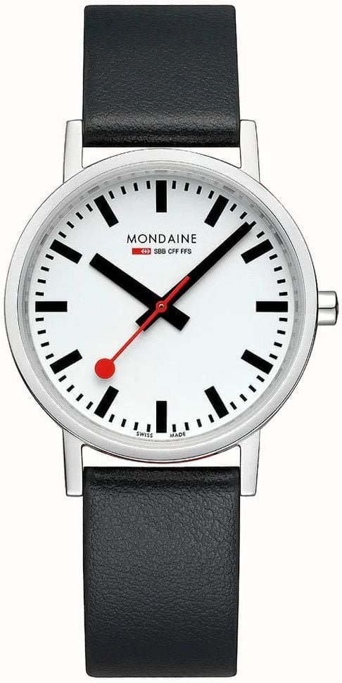 Mondaine Damklocka A660.30314.16SBBV Classic Vit/Läder Ø30 mm - Mondaine