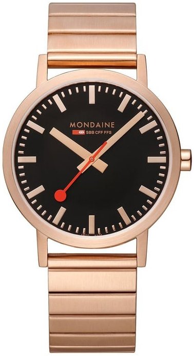 Mondaine A660.30360.16SBR Classic Svart/Roséguldstonat stål Ø40 mm - Mondaine