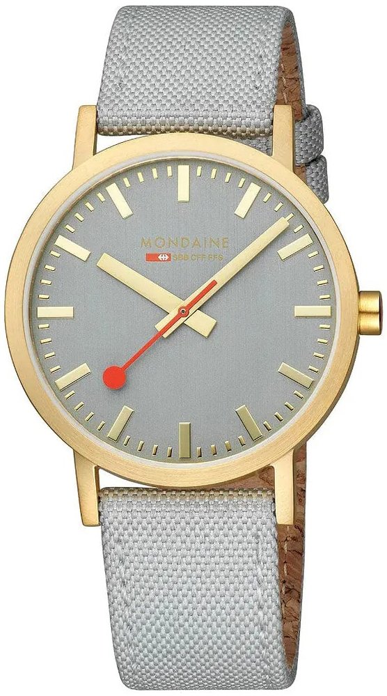 Mondaine A660.30360.80SBU Classic Grå/Läder Ø40 mm - Mondaine