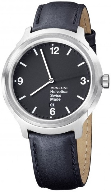 Mondaine Herrklocka MH1.B1220.LB Classic Svart/Läder Ø43 mm - Mondaine