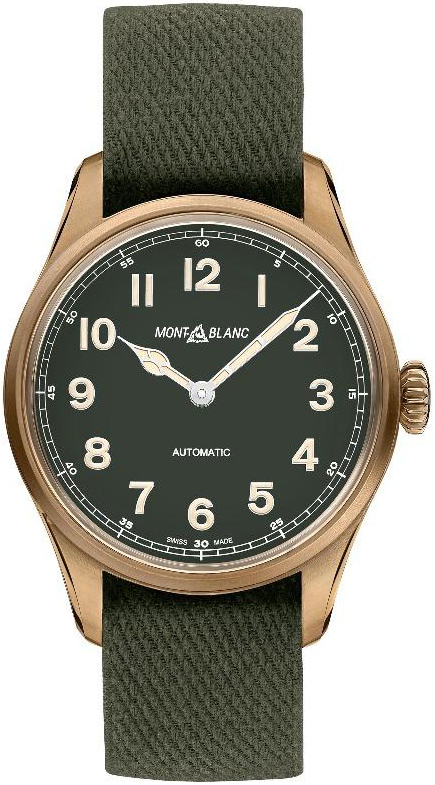 Montblanc 1858 Herrklocka 118222 Grön/Textil Ø40 mm - Montblanc