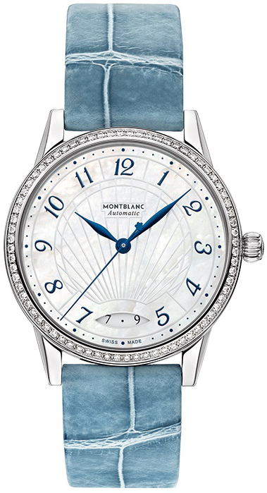Montblanc Damklocka 118772 Boheme Vit/L&auml;der &Oslash;34 mm