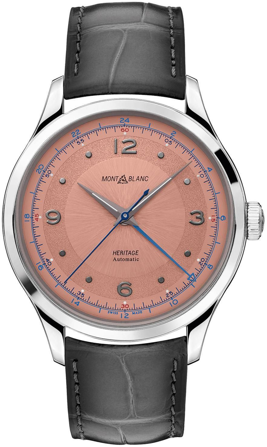 Montblanc Herrklocka 119950 Heritage Rosa/Läder Ø40 mm - Montblanc