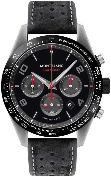 Montblanc Herrklocka 124073 Timewalker Svart/Läder Ø43 mm - Montblanc