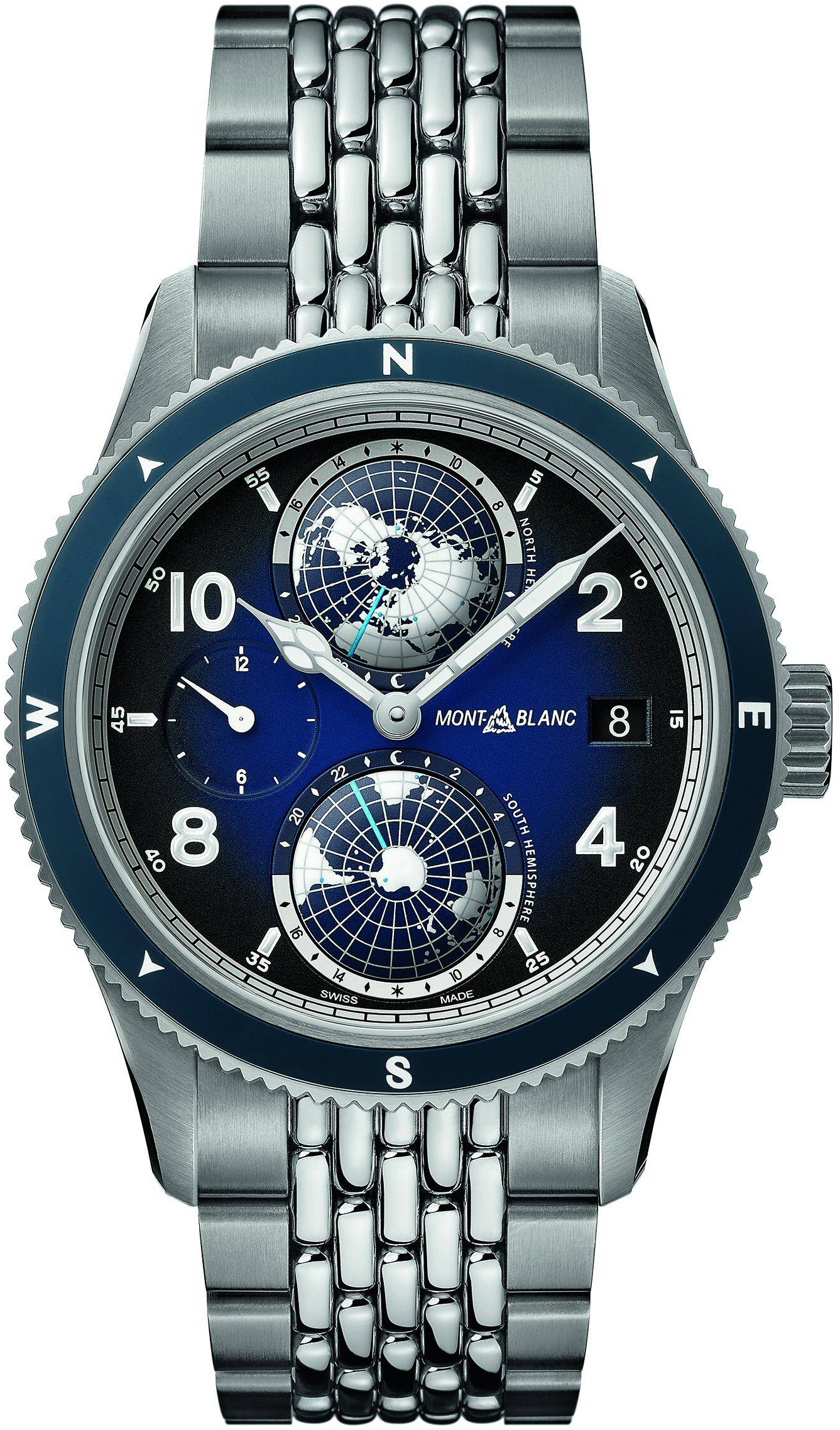 Montblanc 1858 Herrklocka 125567 Blå/Titan Ø42 mm - Montblanc