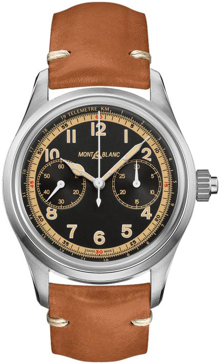 Montblanc 1858 Herrklocka 125581 Svart/Läder Ø42 mm - Montblanc