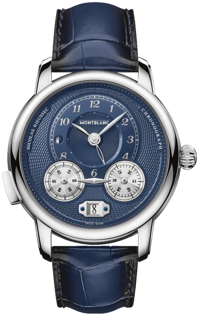 Montblanc Herrklocka 126098 Star Legacy Blå/Läder Ø44.8 mm - Montblanc