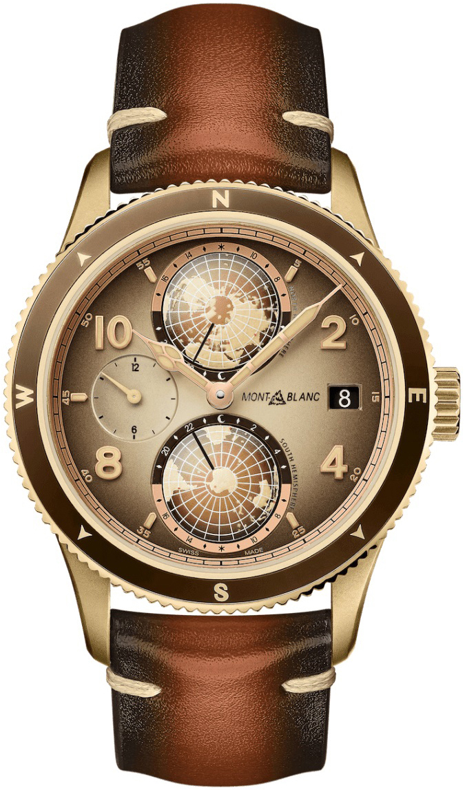 Montblanc 1858 Herrklocka 128504 Brun/Läder Ø42 mm - Montblanc