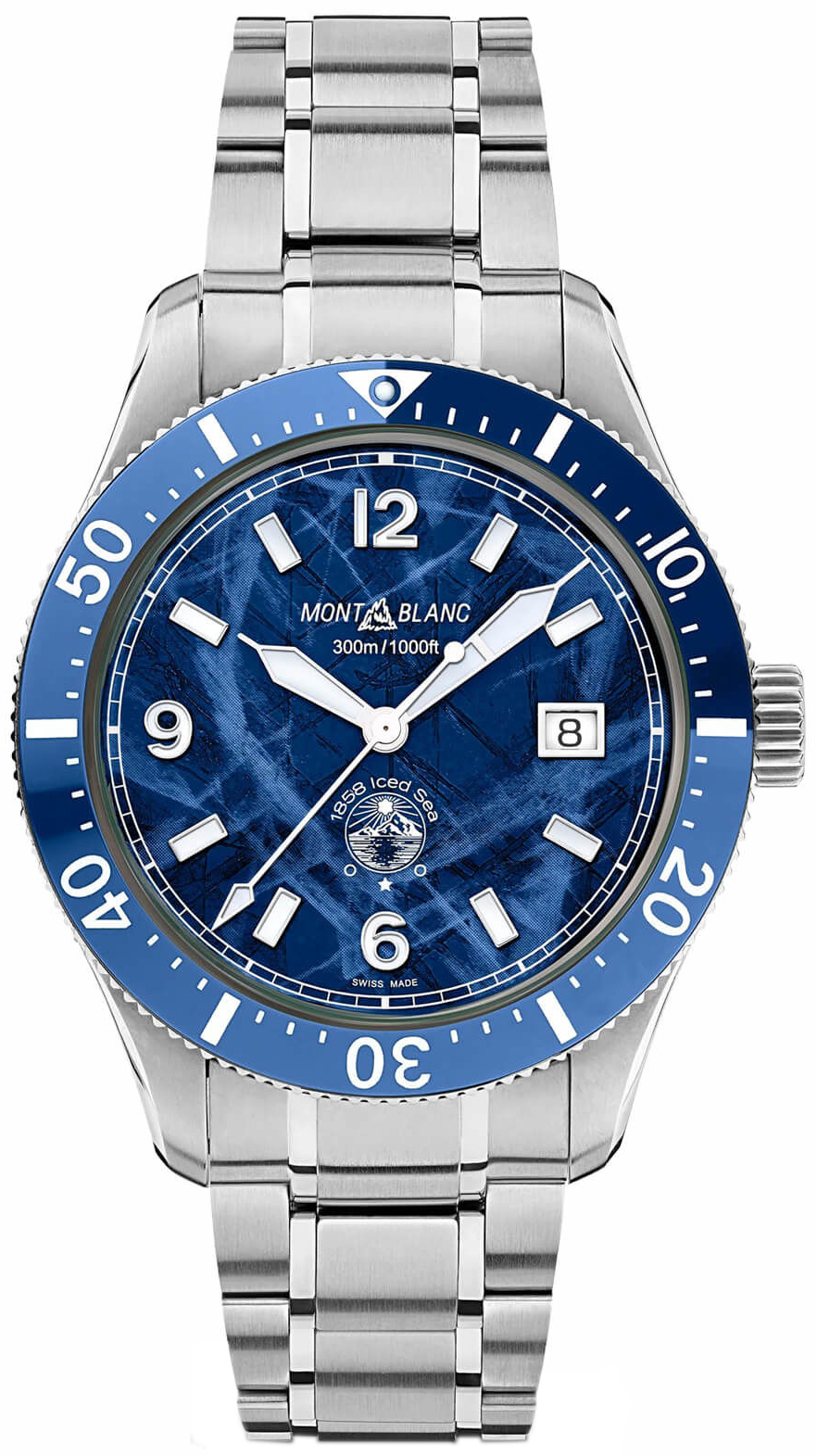 Montblanc 1858 Herrklocka 129369 Blå/Stål Ø41 mm - Montblanc