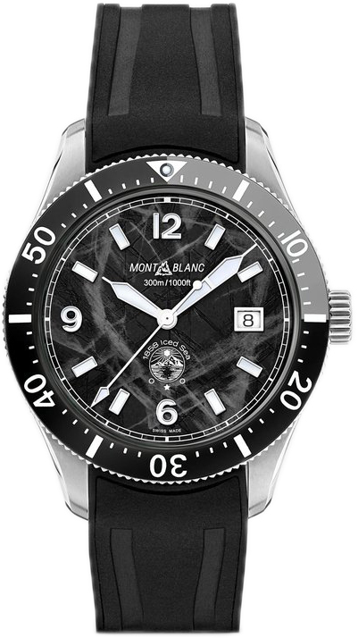 Montblanc 1858 Herrklocka 129372 Svart/Gummi Ø41 mm - Montblanc