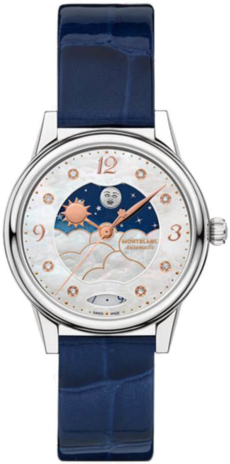 Montblanc Damklocka 129756 Boheme Vit/Läder Ø30 mm - Montblanc