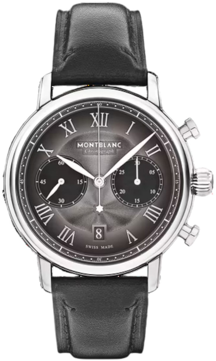 Montblanc Herrklocka 136357 Star Legacy Gr&aring;/L&auml;der &Oslash;42 mm