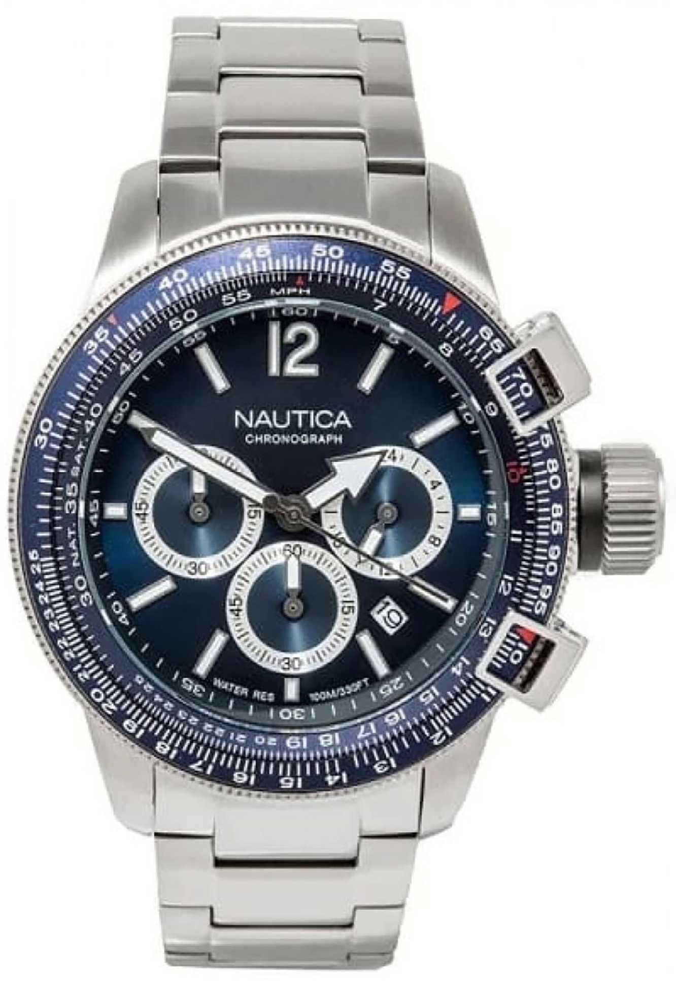 Nautica Herrklocka NAPBFCF02 Classic Blå/Stål Ø47 mm - Nautica