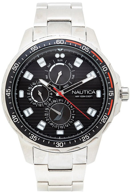 Nautica Herrklocka NAPCLLE16 Coba Lake Svart/Stål Ø48 mm - Nautica
