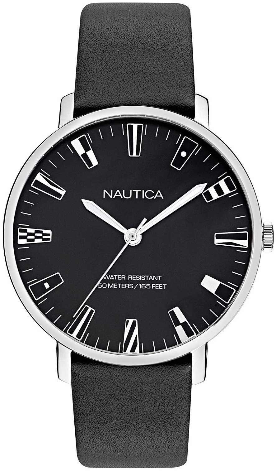 Nautica Herrklocka NAPCRF910 Svart/Läder Ø43 mm - Nautica