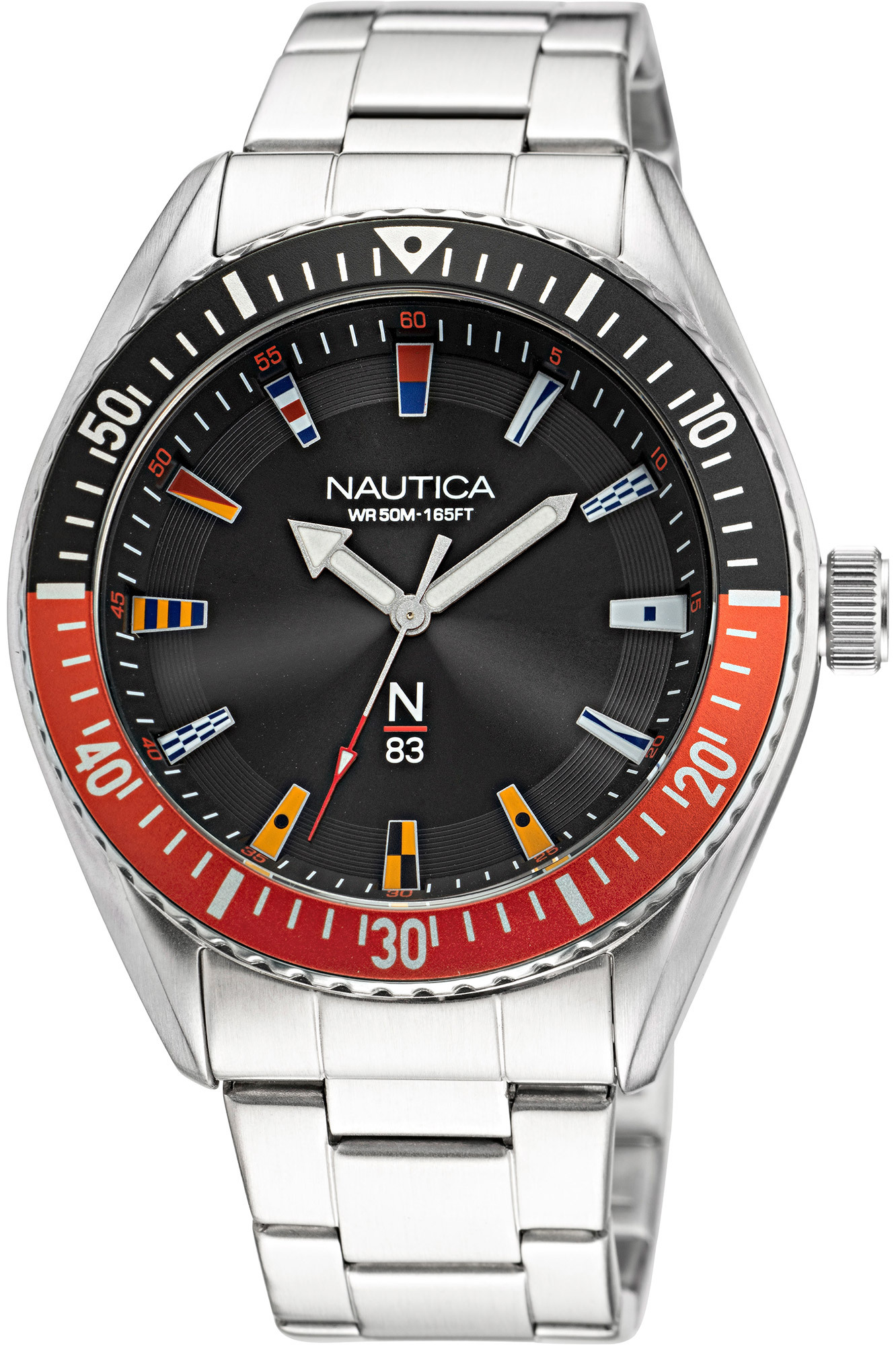 Nautica Herrklocka NAPFWF017 N83 Svart/Stål Ø44 mm - Nautica