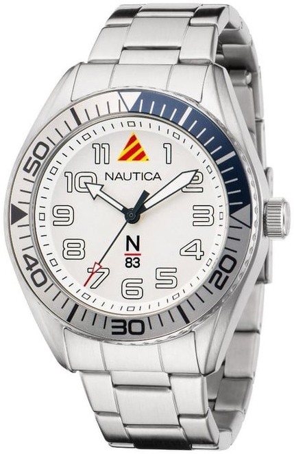 Nautica Herrklocka NAPFWF203 N83 Silverfärgad/Stål Ø44 mm - Nautica