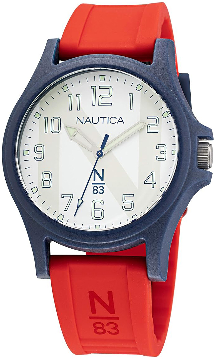 Nautica Herrklocka NAPJSS119 Java Sea Vit/Gummi Ø40 mm - Nautica