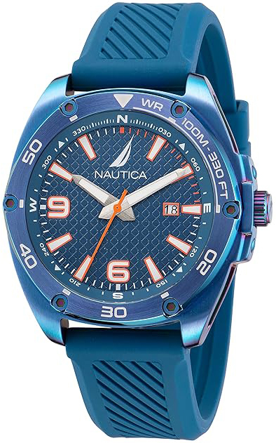 Nautica Herrklocka NAPTCF201 Tin Can Bay Blå/Gummi Ø44 mm - Nautica
