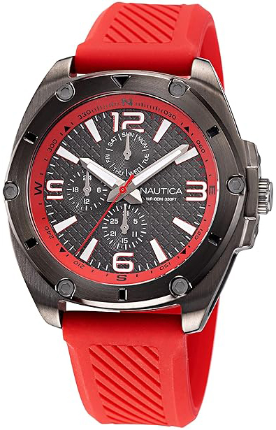 Nautica Herrklocka NAPTCS223 Tin Can Bay Grå/Gummi Ø44 mm - Nautica