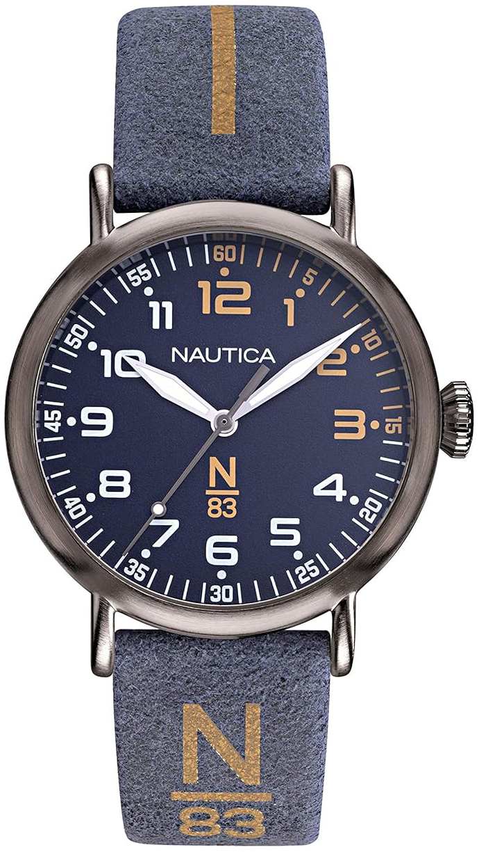 Nautica Herrklocka NAPWLF919 N83 Blå/Läder Ø40 mm - Nautica