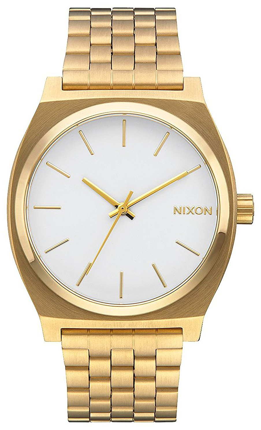 Nixon The Time Teller A045508-00 Vit/Gulguldtonat stål Ø37 mm