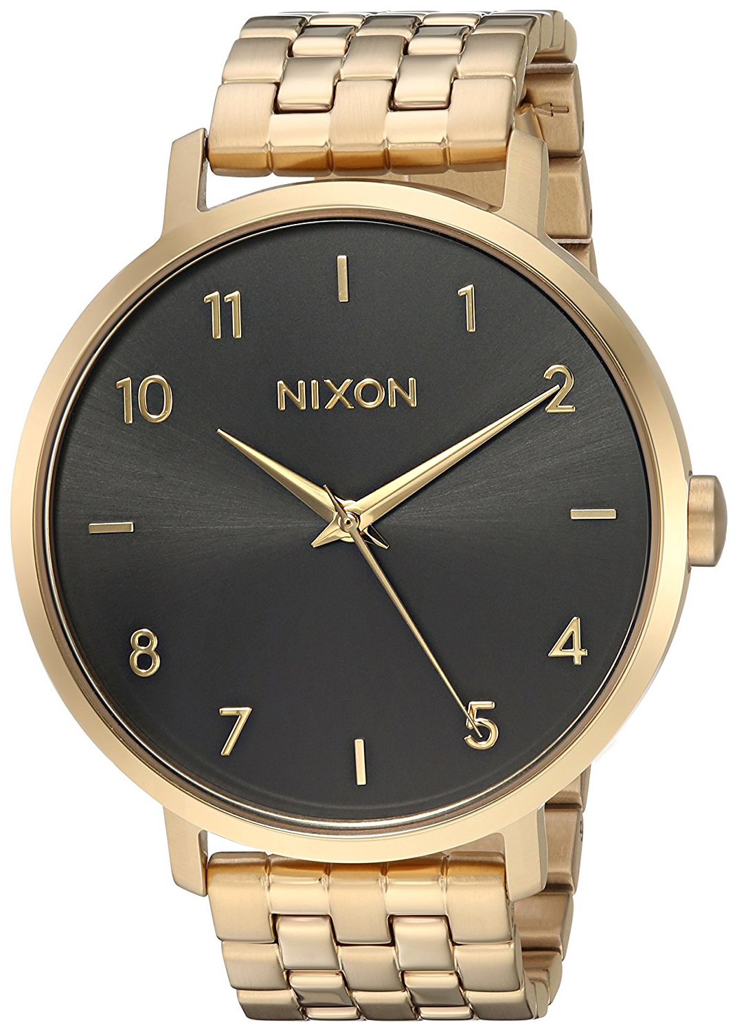 Nixon 99999 Damklocka A10902042-00 Svart/Gulguldtonat stål Ø38 mm - Nixon