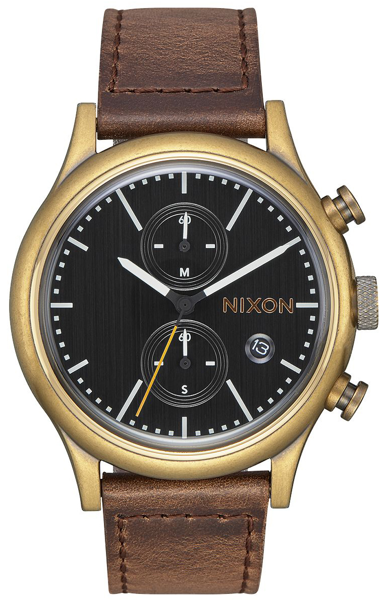 Nixon 99999 Herrklocka A11632539-00 Svart/Läder Ø41 mm - Nixon