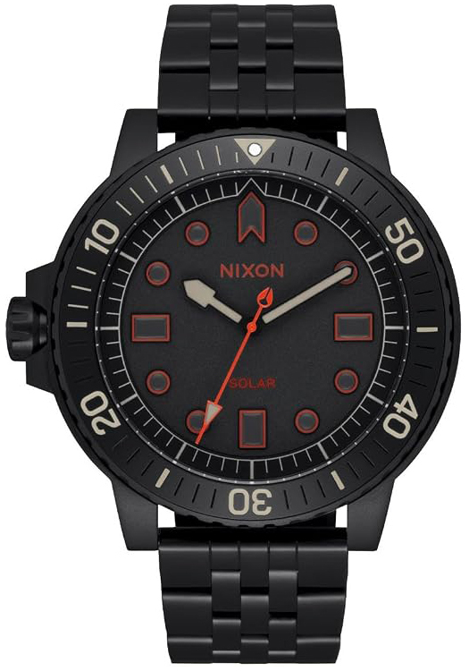 Nixon Herrklocka A1402-1256-00 Stinger Svart/St&aring;l &Oslash;44 mm