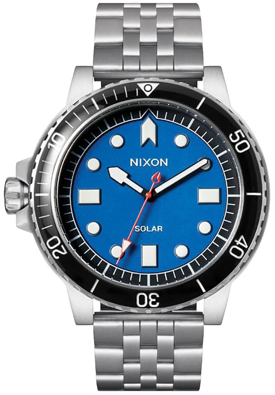 Nixon Herrklocka A1402-5236-00 Stinger Bl&aring;/St&aring;l &Oslash;44 mm