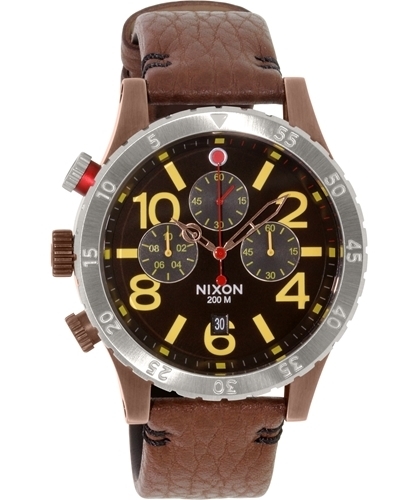 Nixon 99999 Herrklocka A3631625-00 Svart/Läder Ø48 mm - Nixon