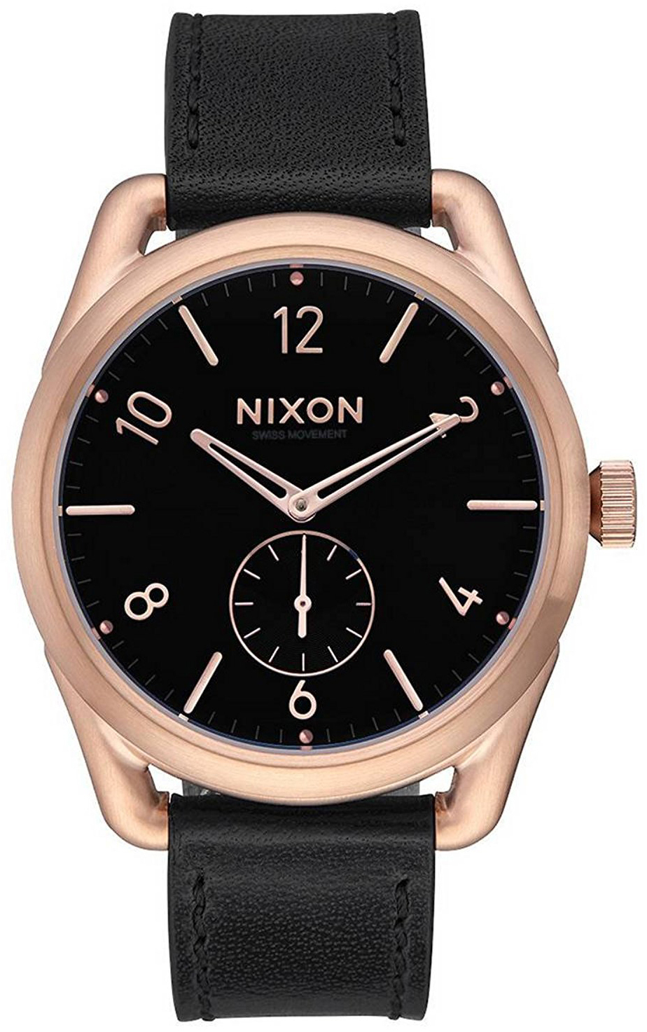 Nixon 99999 Herrklocka A4591098-00 Svart/Läder Ø39 mm - Nixon