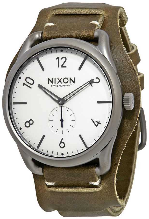 Nixon 99999 Herrklocka A4652389-00 Vit/Läder Ø45 mm - Nixon